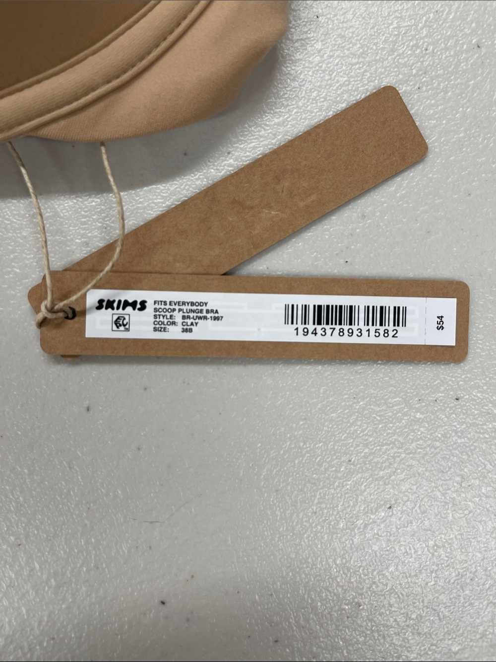 Skims fits everybody scoop plunge Bra CLAY 38B - Picture 2 of 2